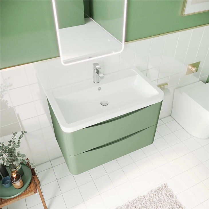 Green Wall Hung Vanity  basin